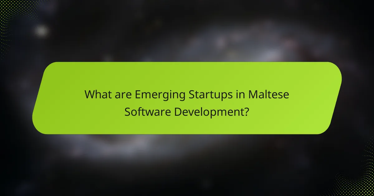 What are Emerging Startups in Maltese Software Development?