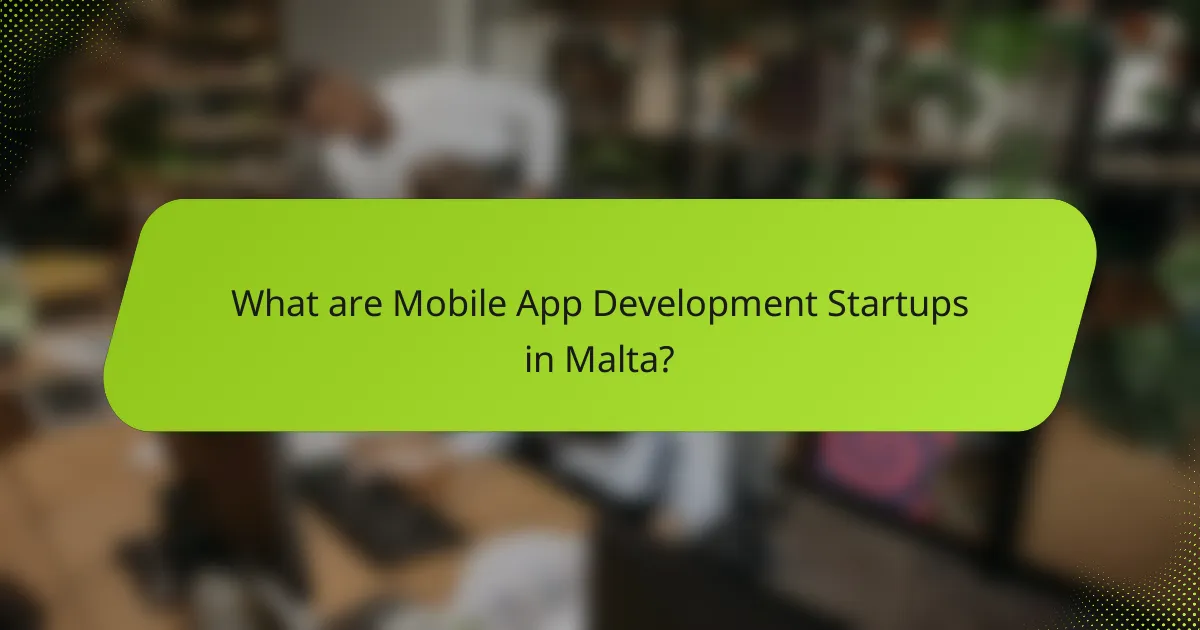 What are Mobile App Development Startups in Malta?