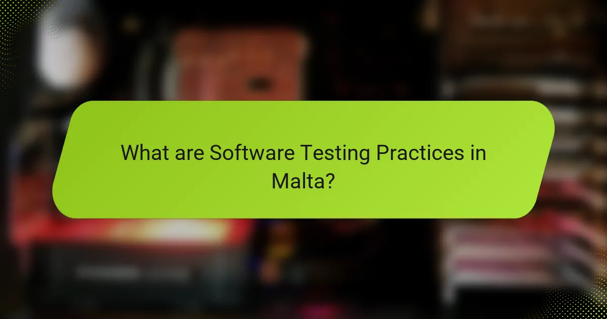What are Software Testing Practices in Malta?