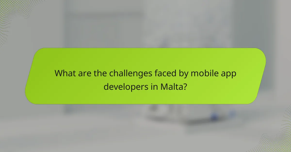 What are the challenges faced by mobile app developers in Malta?