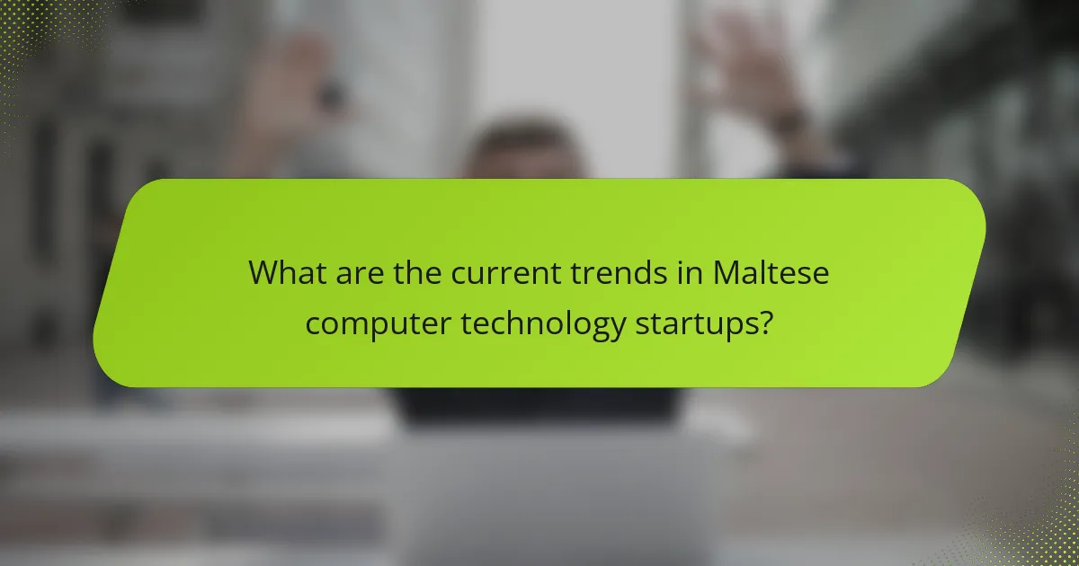 What are the current trends in Maltese computer technology startups?