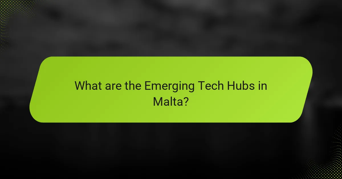 What are the Emerging Tech Hubs in Malta?