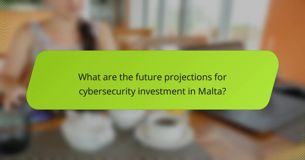 What are the future projections for cybersecurity investment in Malta?