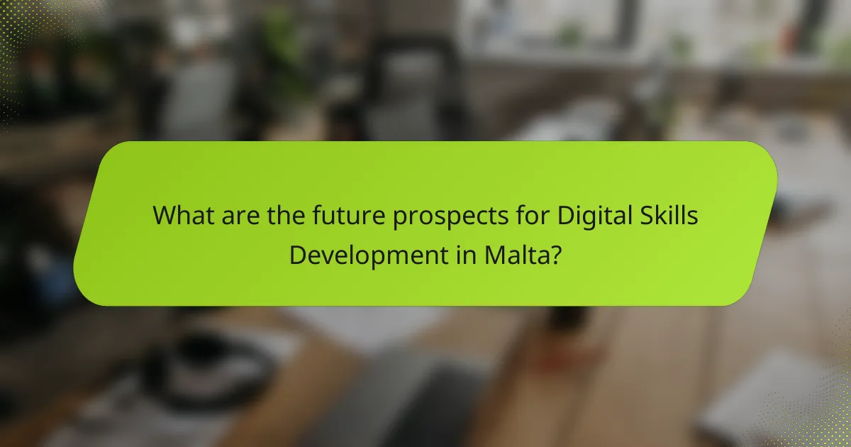 What are the future prospects for Digital Skills Development in Malta?