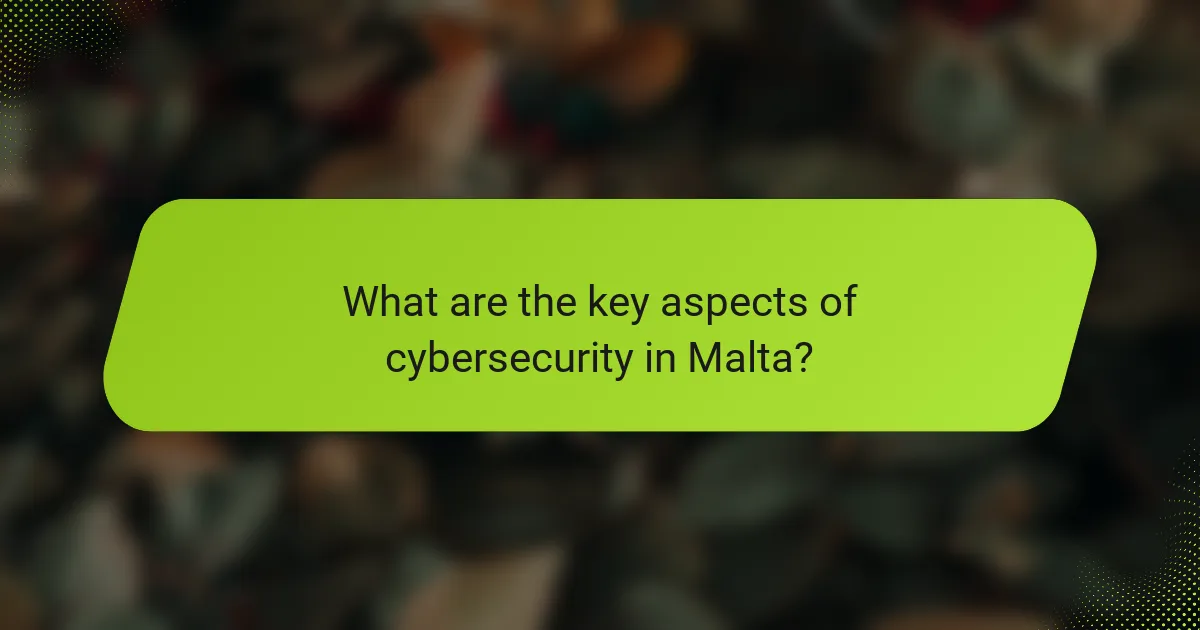 What are the key aspects of cybersecurity in Malta?