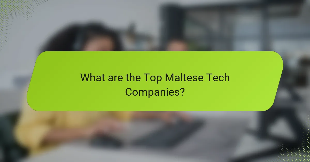 What are the Top Maltese Tech Companies?