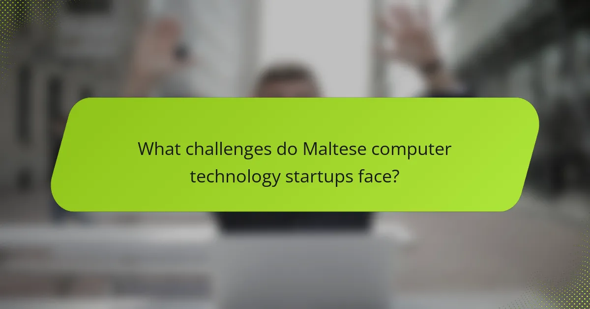 What challenges do Maltese computer technology startups face?
