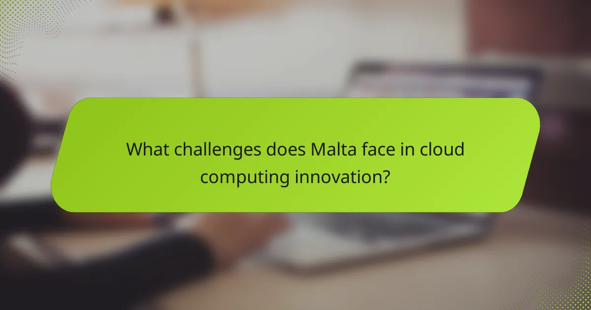 What challenges does Malta face in cloud computing innovation?