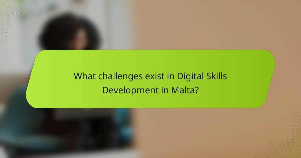 What challenges exist in Digital Skills Development in Malta?