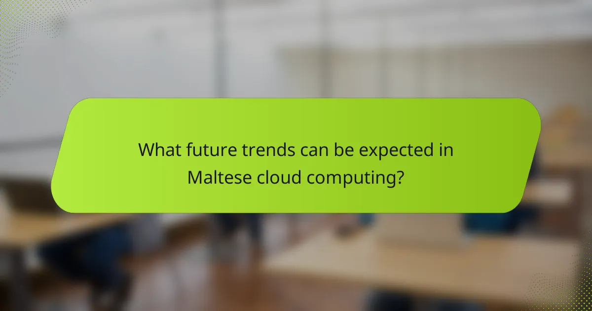 What future trends can be expected in Maltese cloud computing?