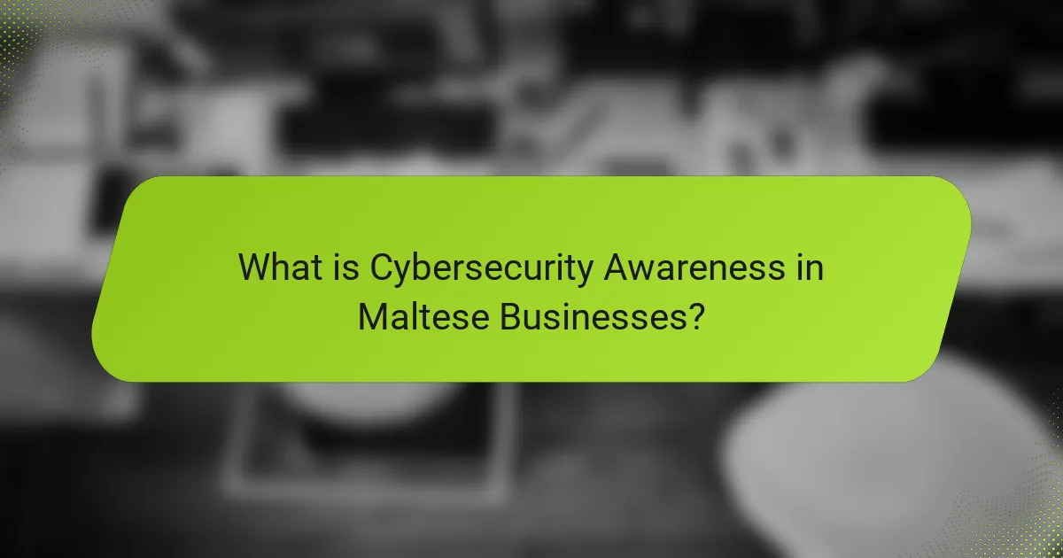 What is Cybersecurity Awareness in Maltese Businesses?
