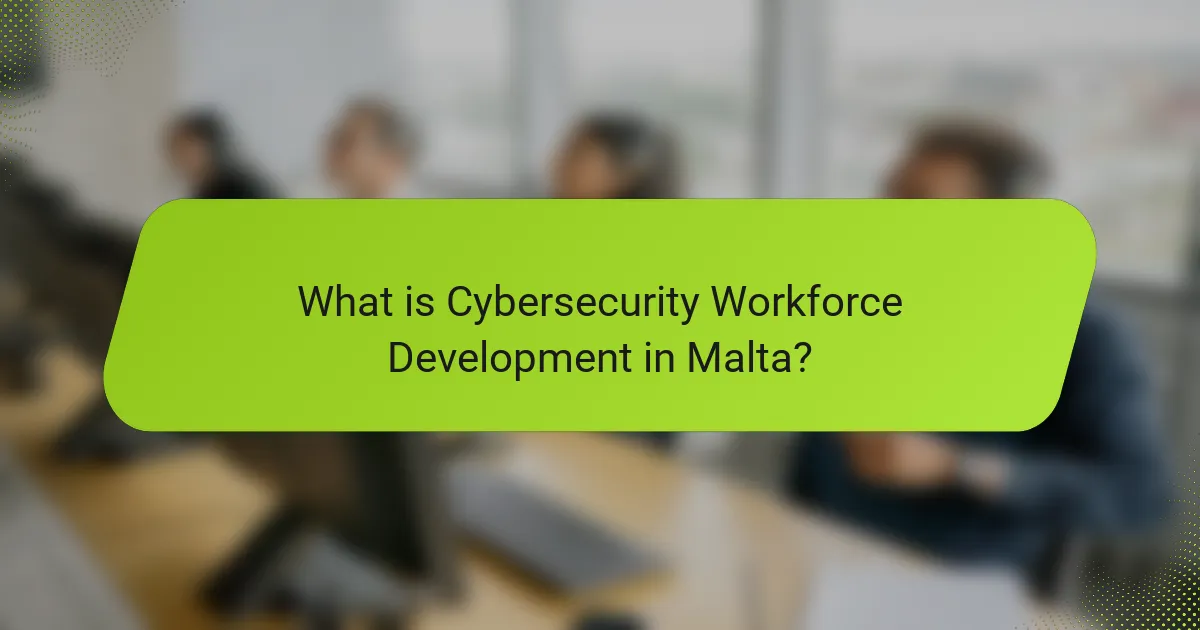 What is Cybersecurity Workforce Development in Malta?