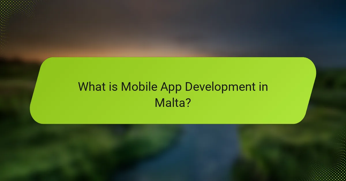 What is Mobile App Development in Malta?