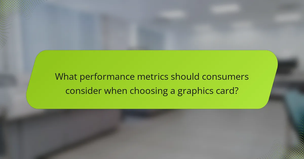 What performance metrics should consumers consider when choosing a graphics card?