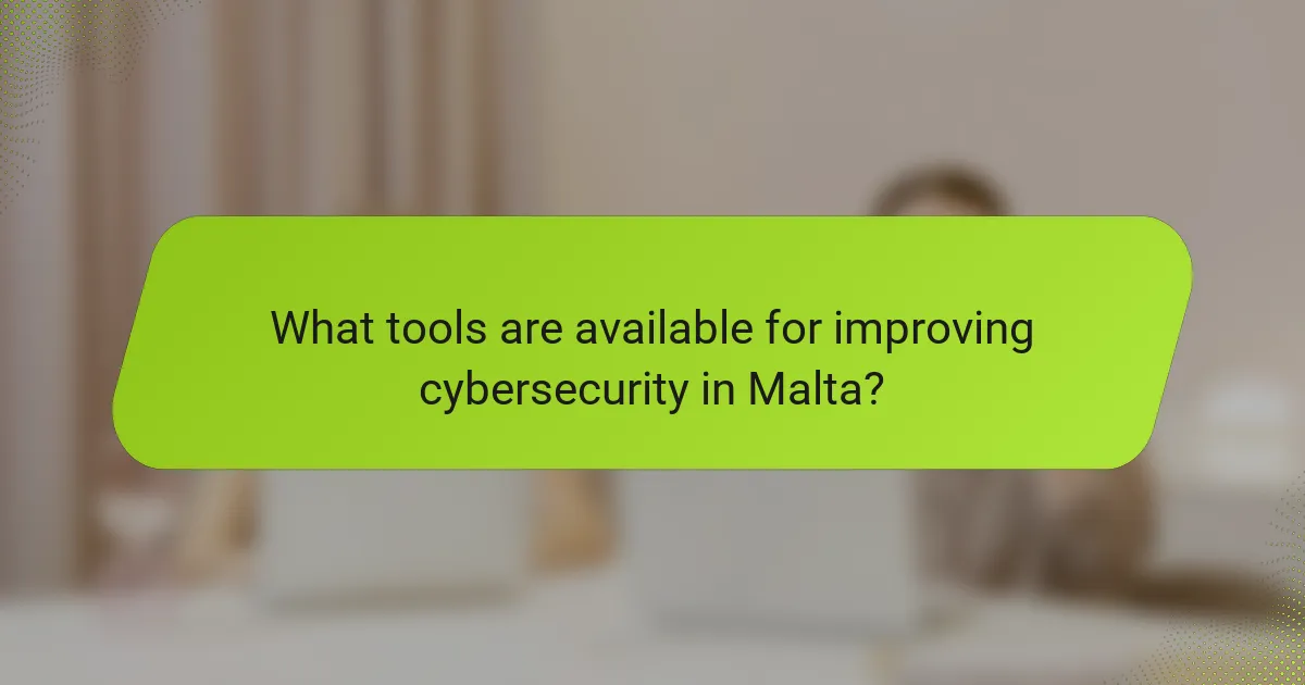 What tools are available for improving cybersecurity in Malta?